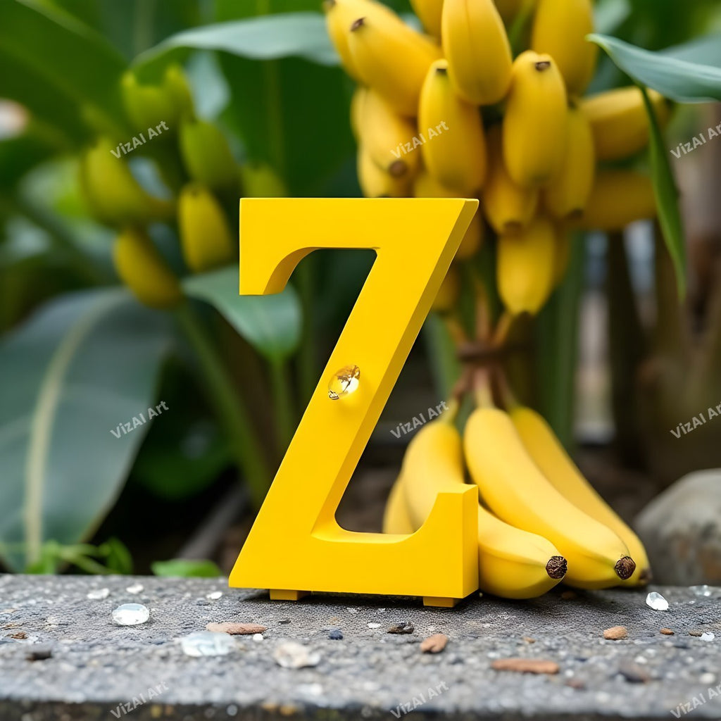 Banana alphabet letter Z
