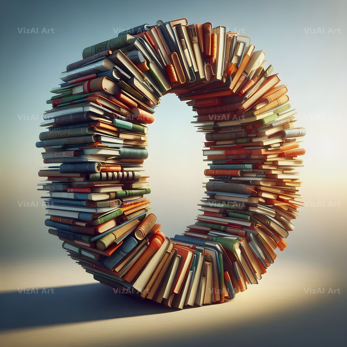 Book Stack alphabet letter O