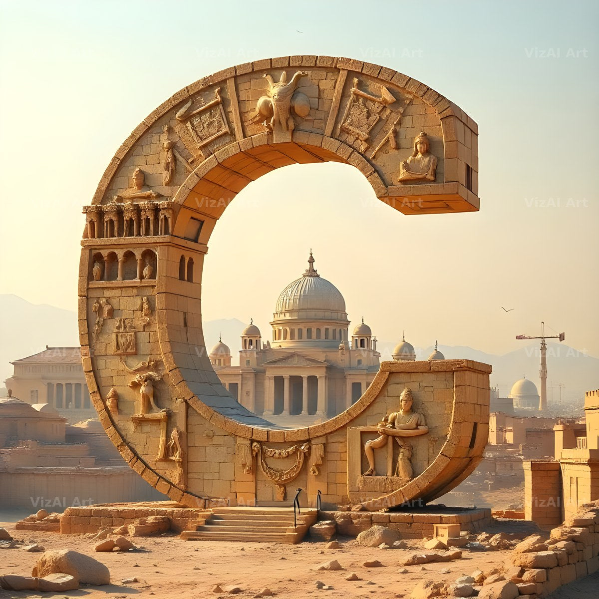 Babylon Stone alphabet letter C