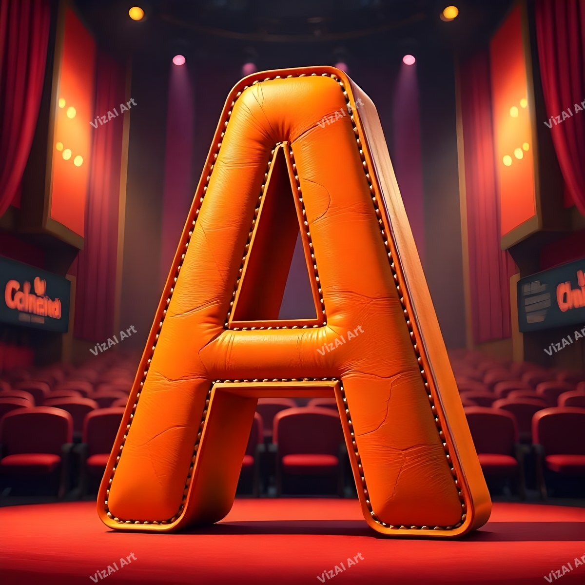 Cinema alphabet letter A