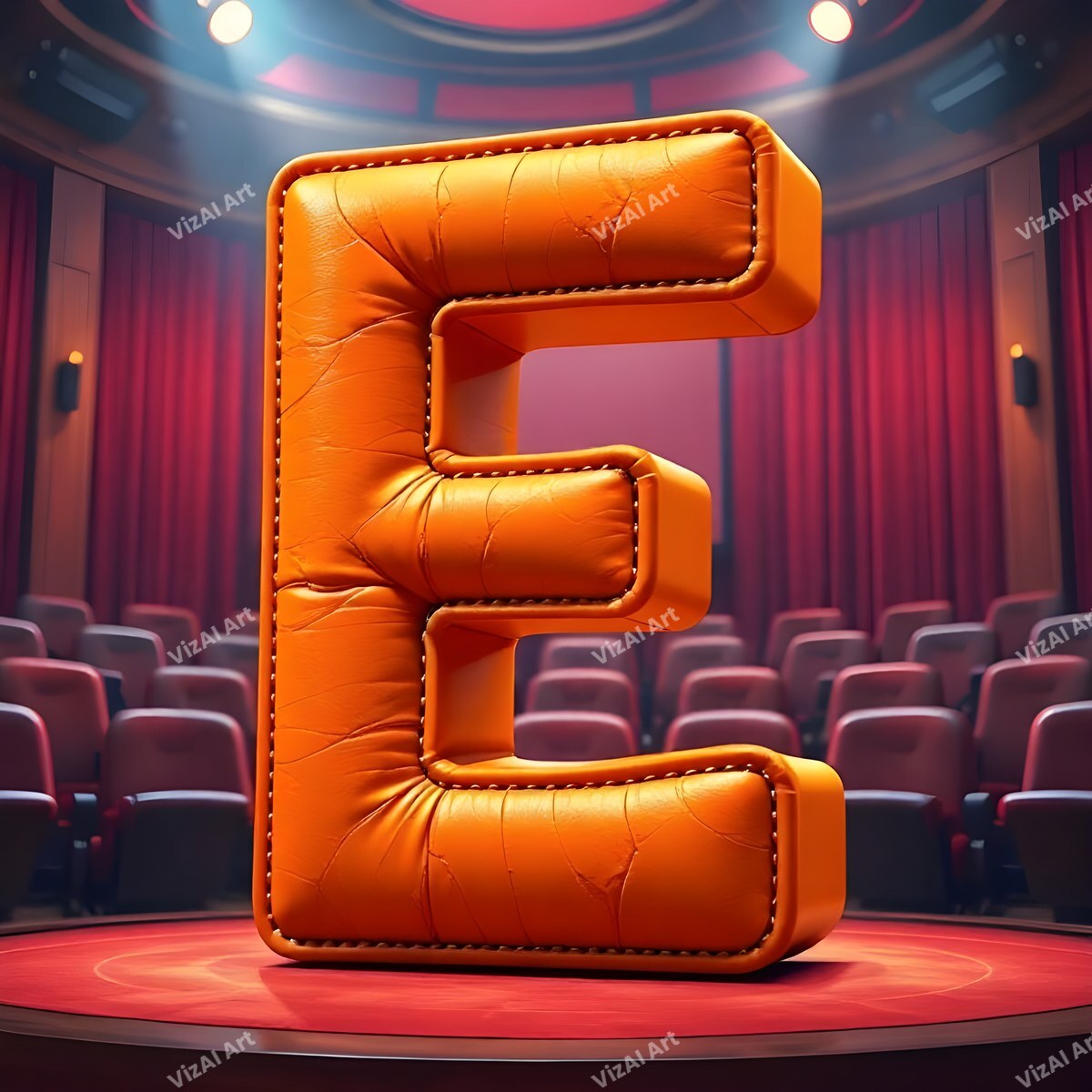 Cinema alphabet letter E