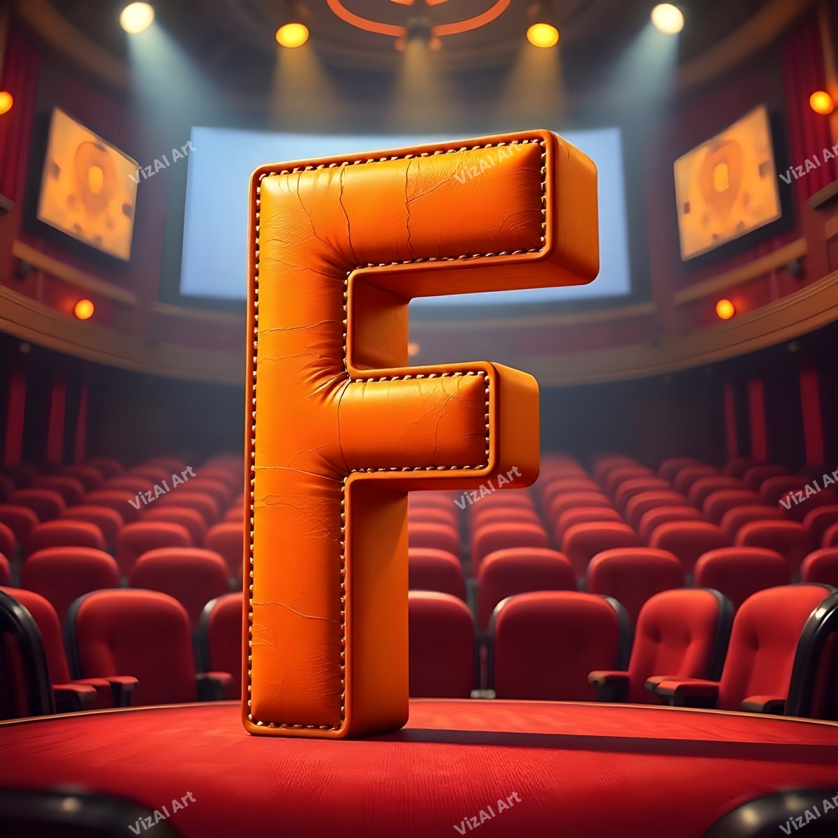Cinema alphabet letter F