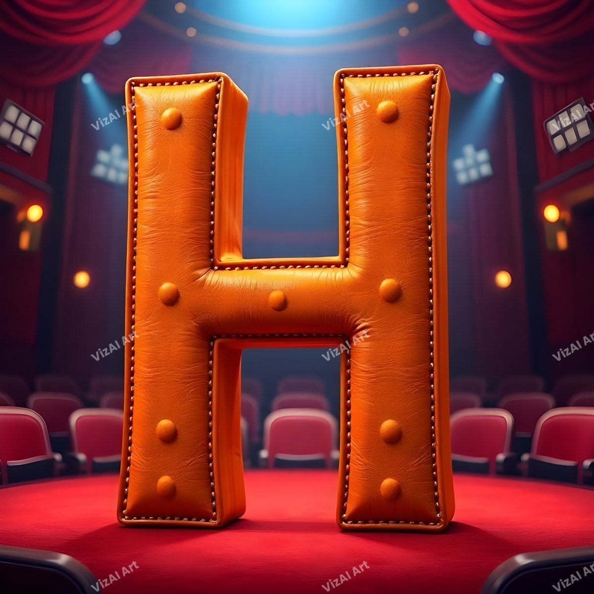 Cinema alphabet letter H