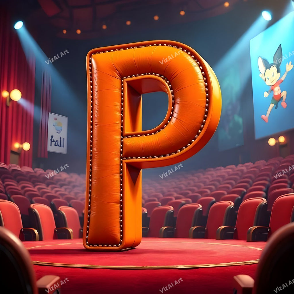 Cinema alphabet letter P