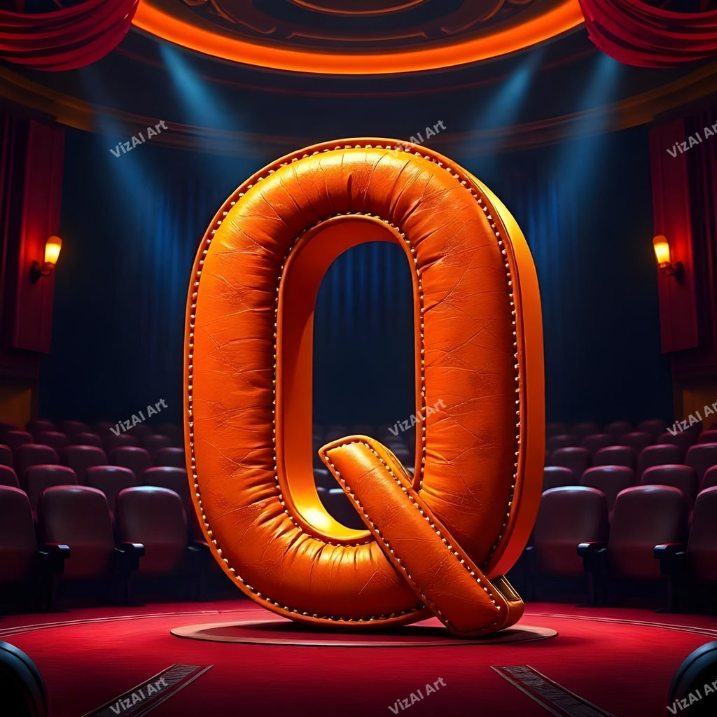 Cinema alphabet letter Q