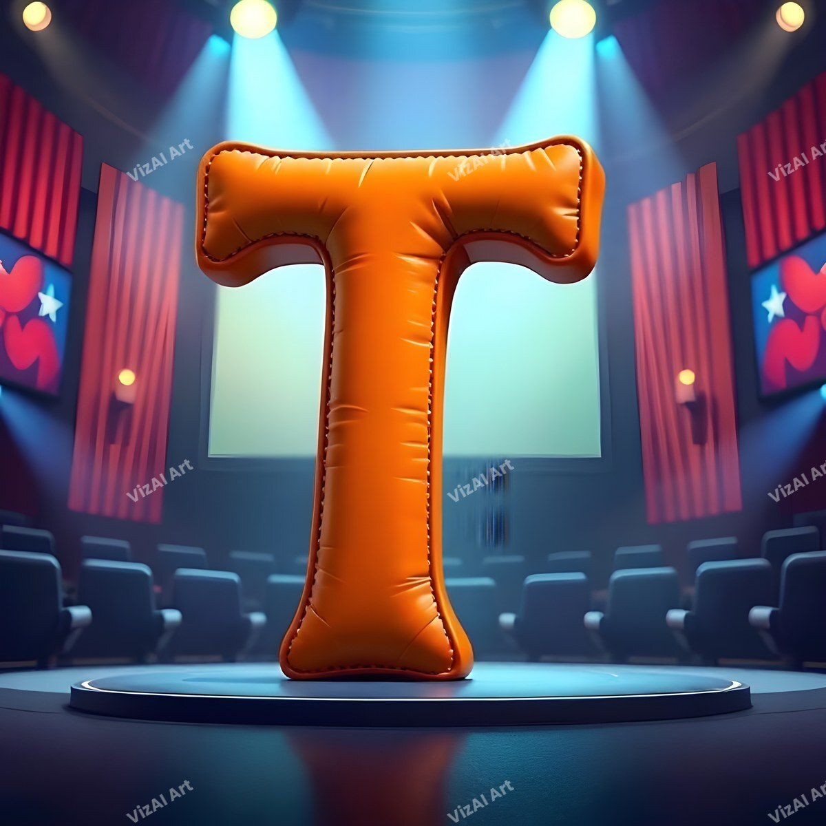 Cinema alphabet letter T