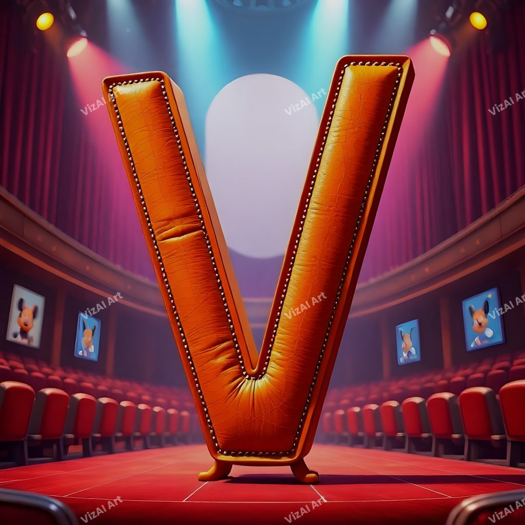 Cinema alphabet letter V