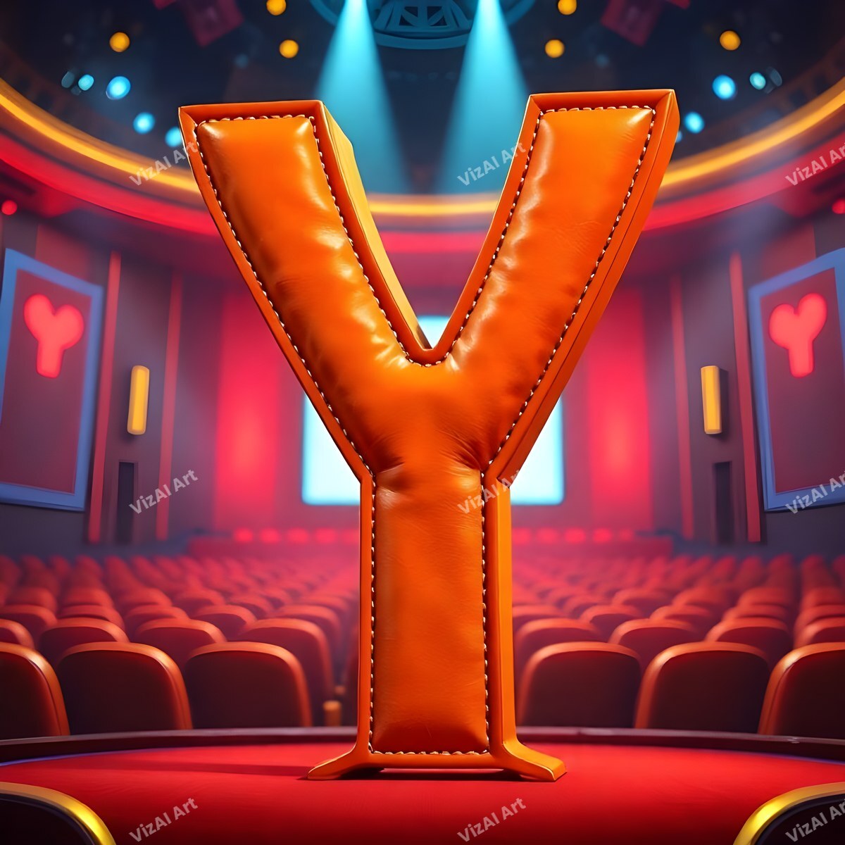 Cinema alphabet letter Y