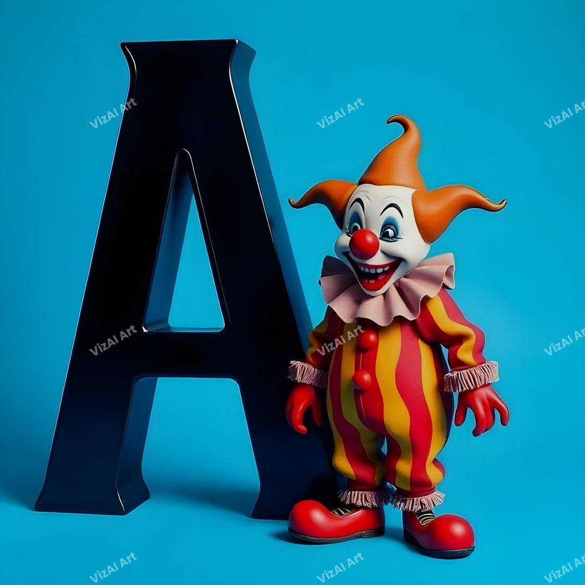 Clown alphabet letter A