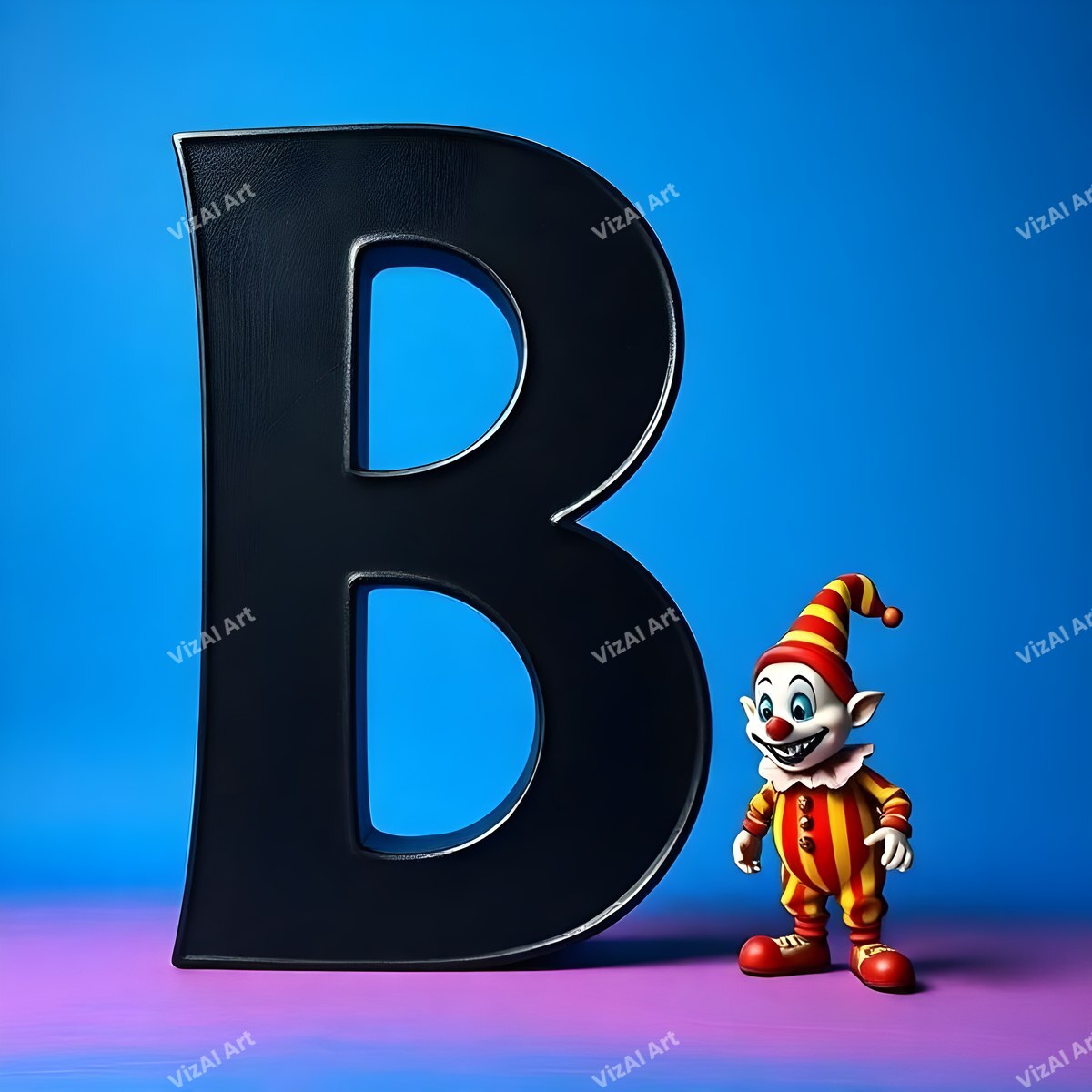 Clown alphabet letter B