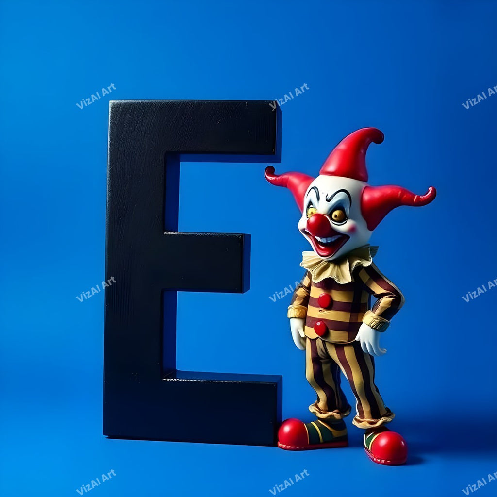 Clown alphabet letter E