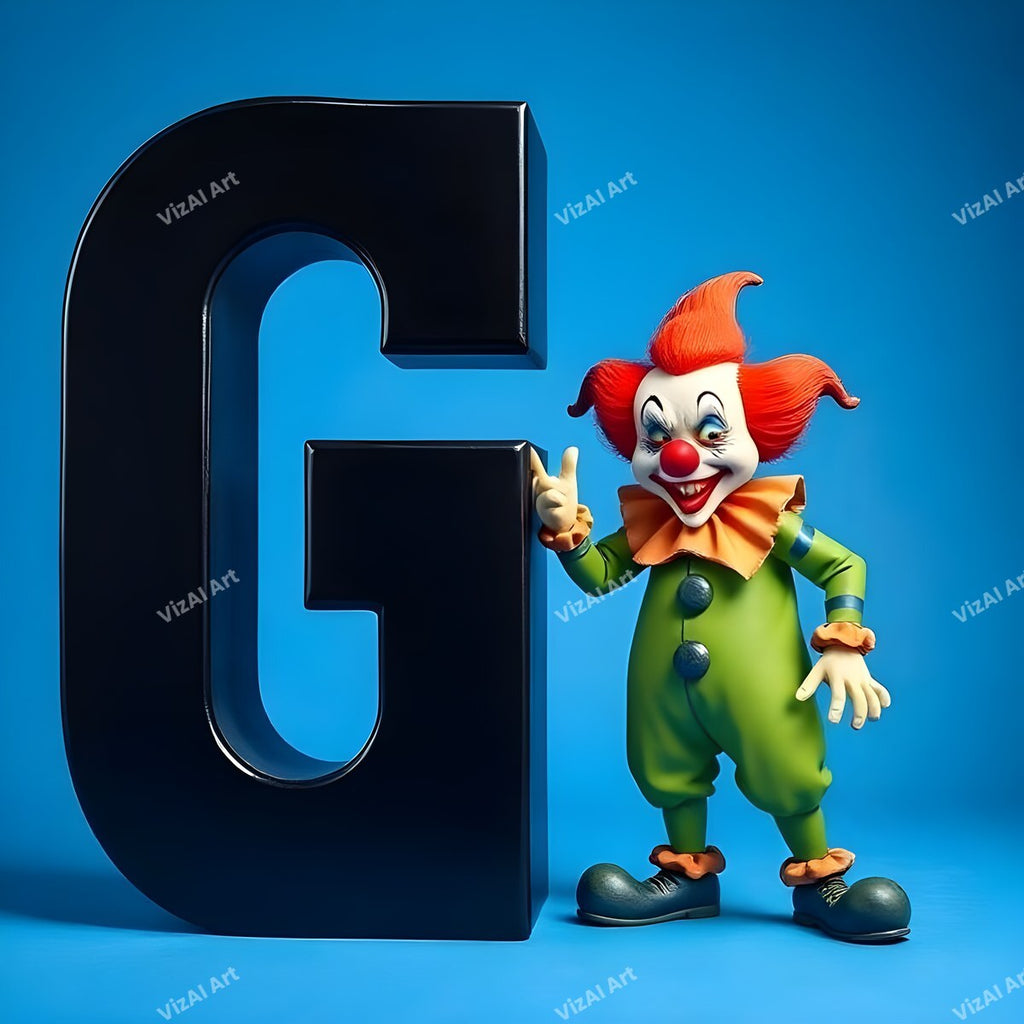 Clown alphabet letter G