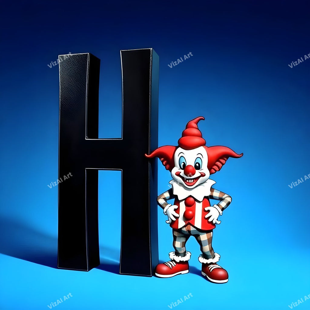 Clown alphabet letter H