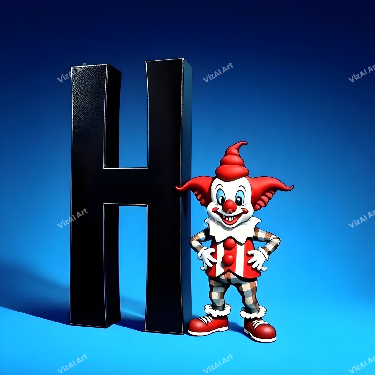 Clown alphabet letter H