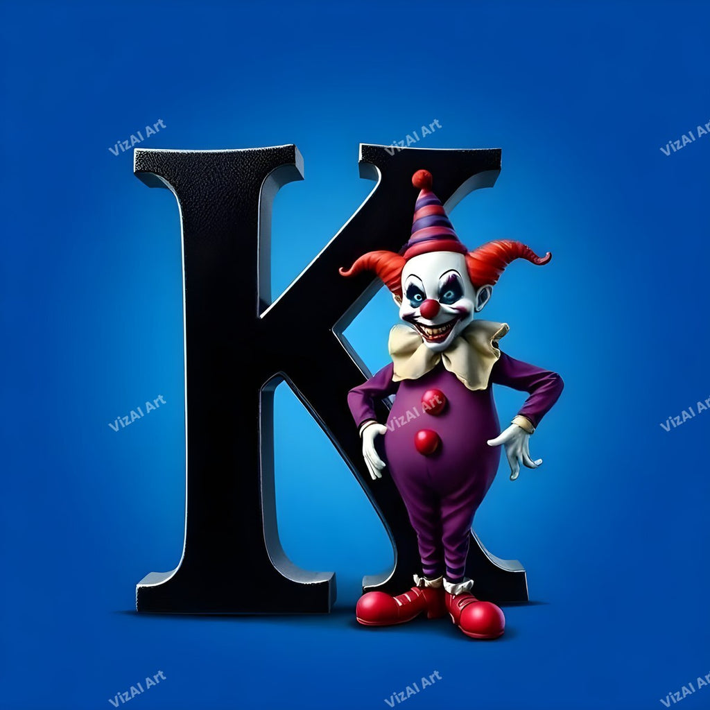 Clown alphabet letter K