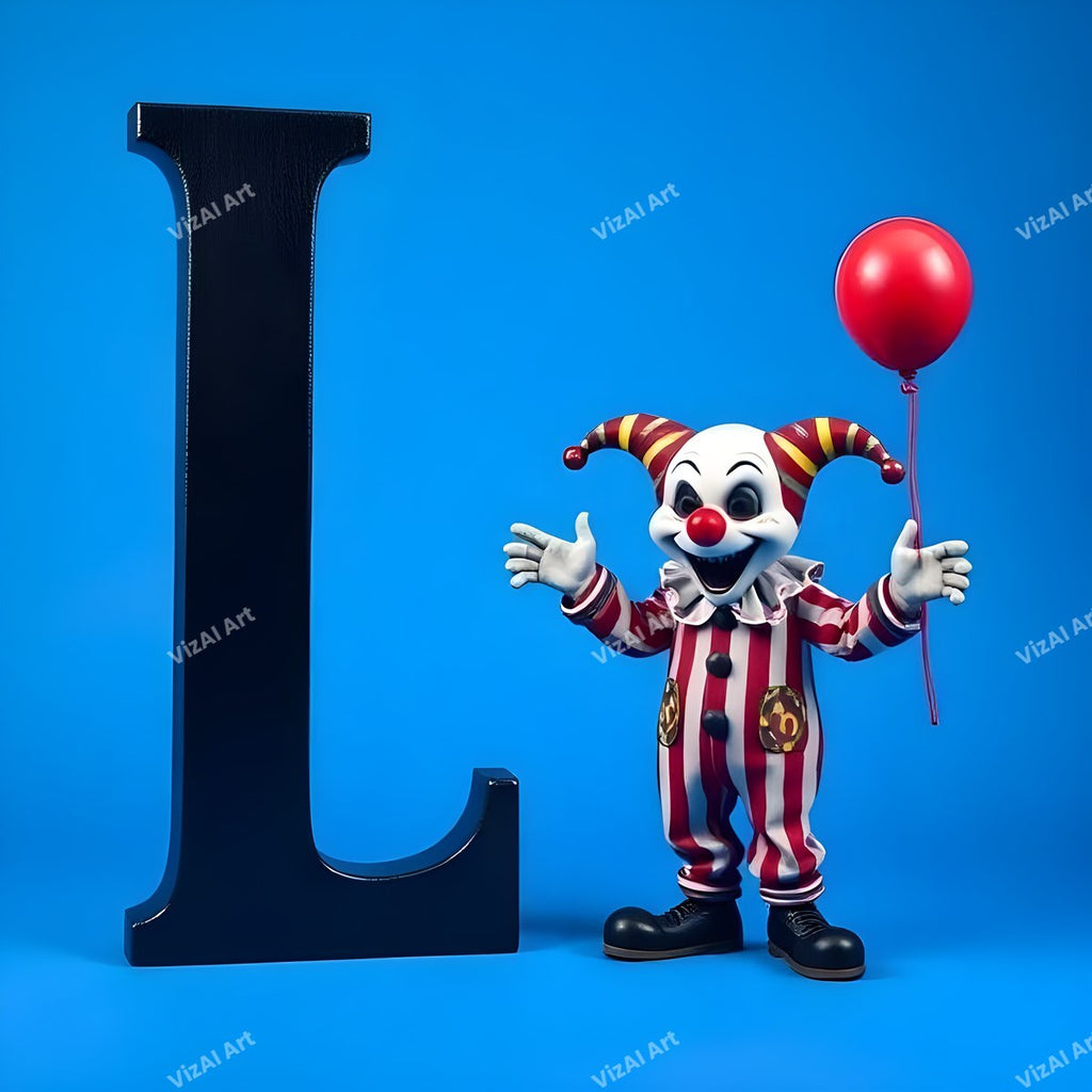 Clown alphabet letter L