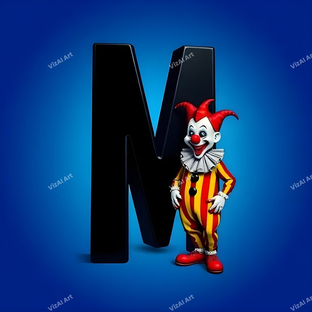 Clown alphabet letter M