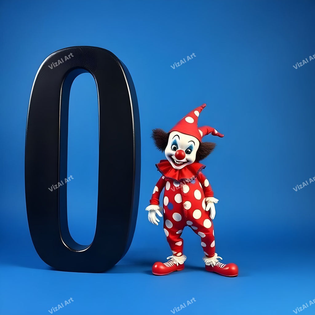 Clown alphabet letter O