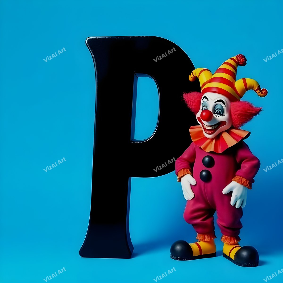 Clown alphabet letter P