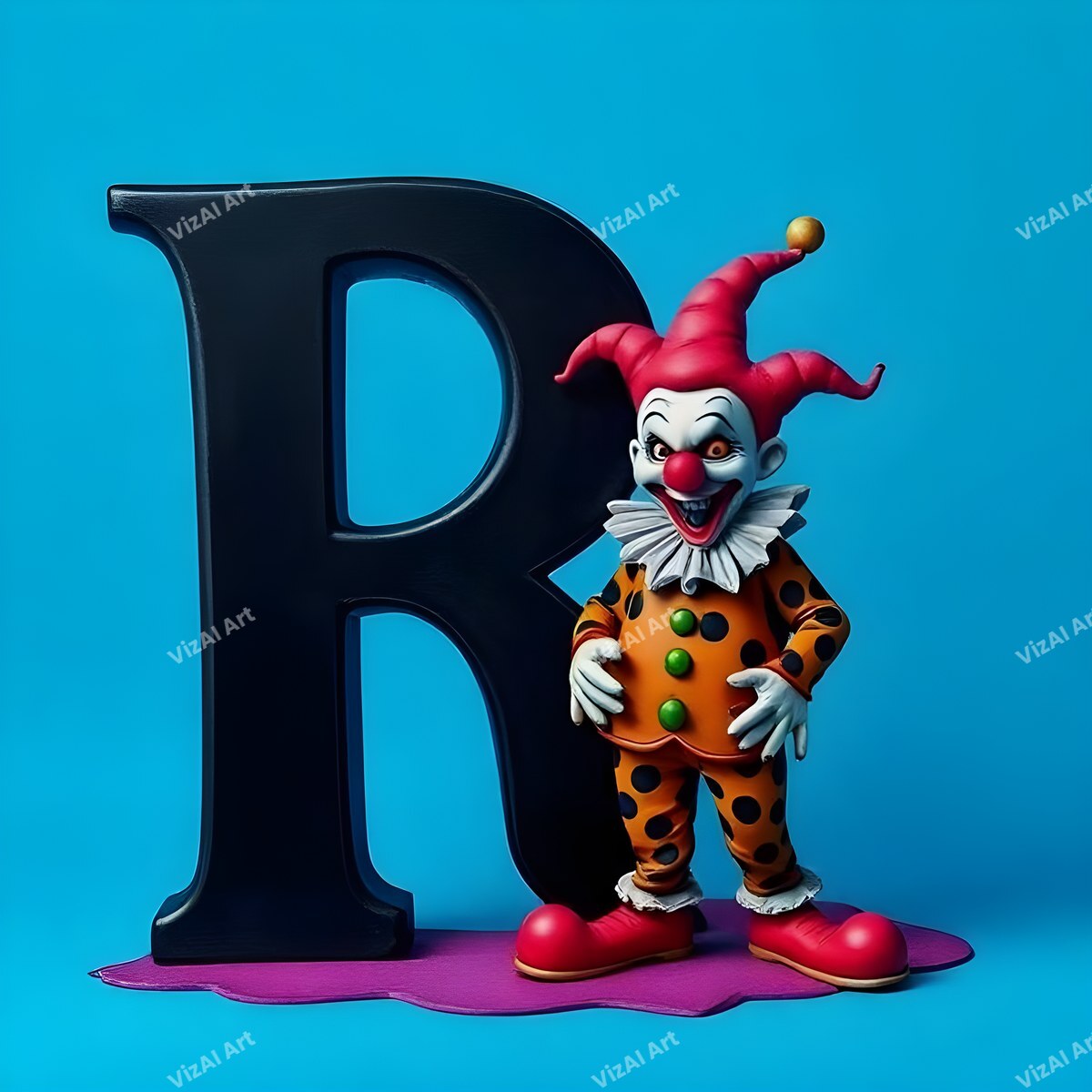 Clown alphabet letter R