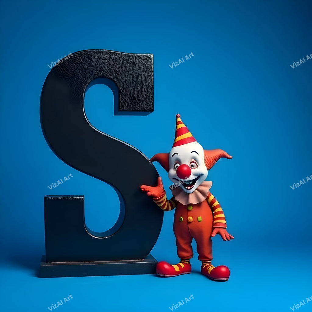 Clown alphabet letter S