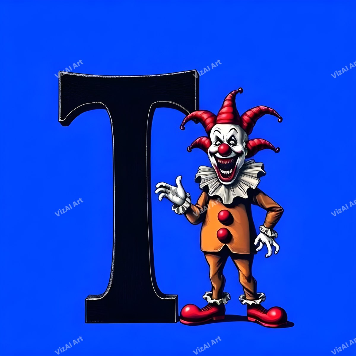 Clown alphabet letter T