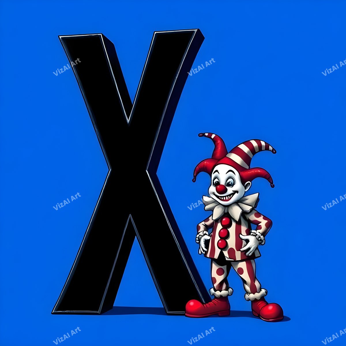 Clown alphabet letter X