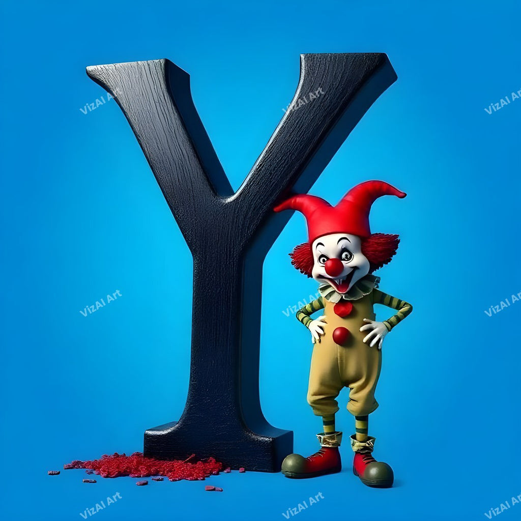 Clown alphabet letter Y