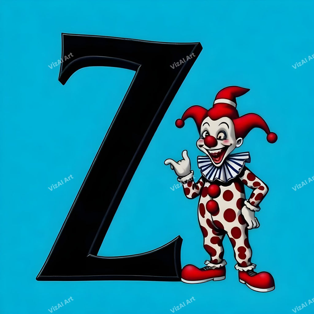 Clown alphabet letter Z