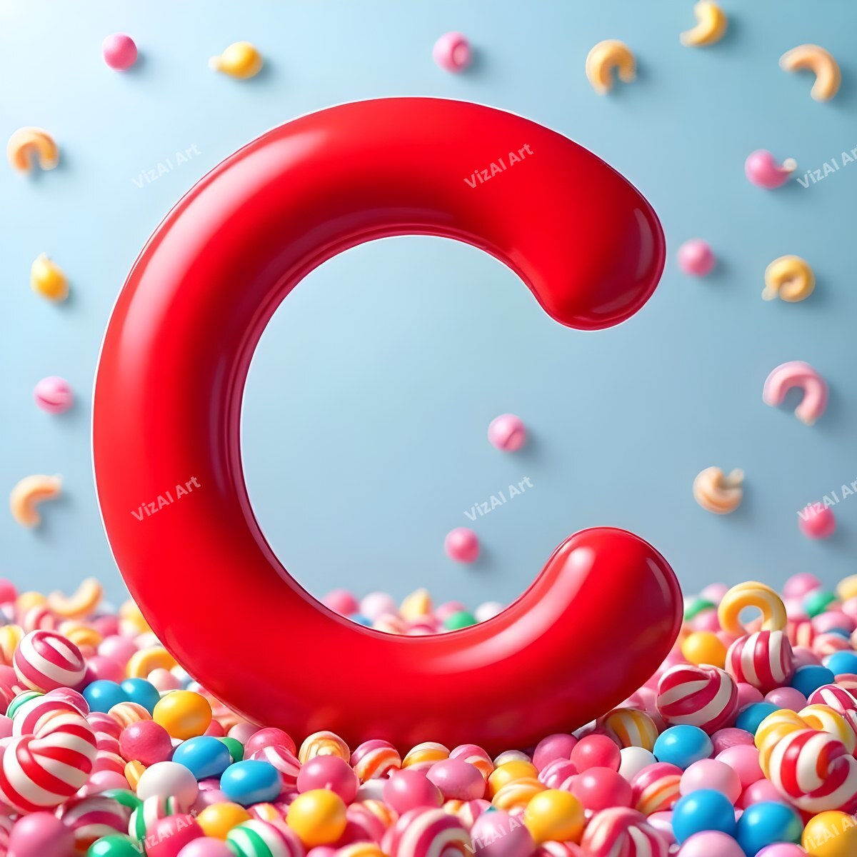 Candy alphabet letter C