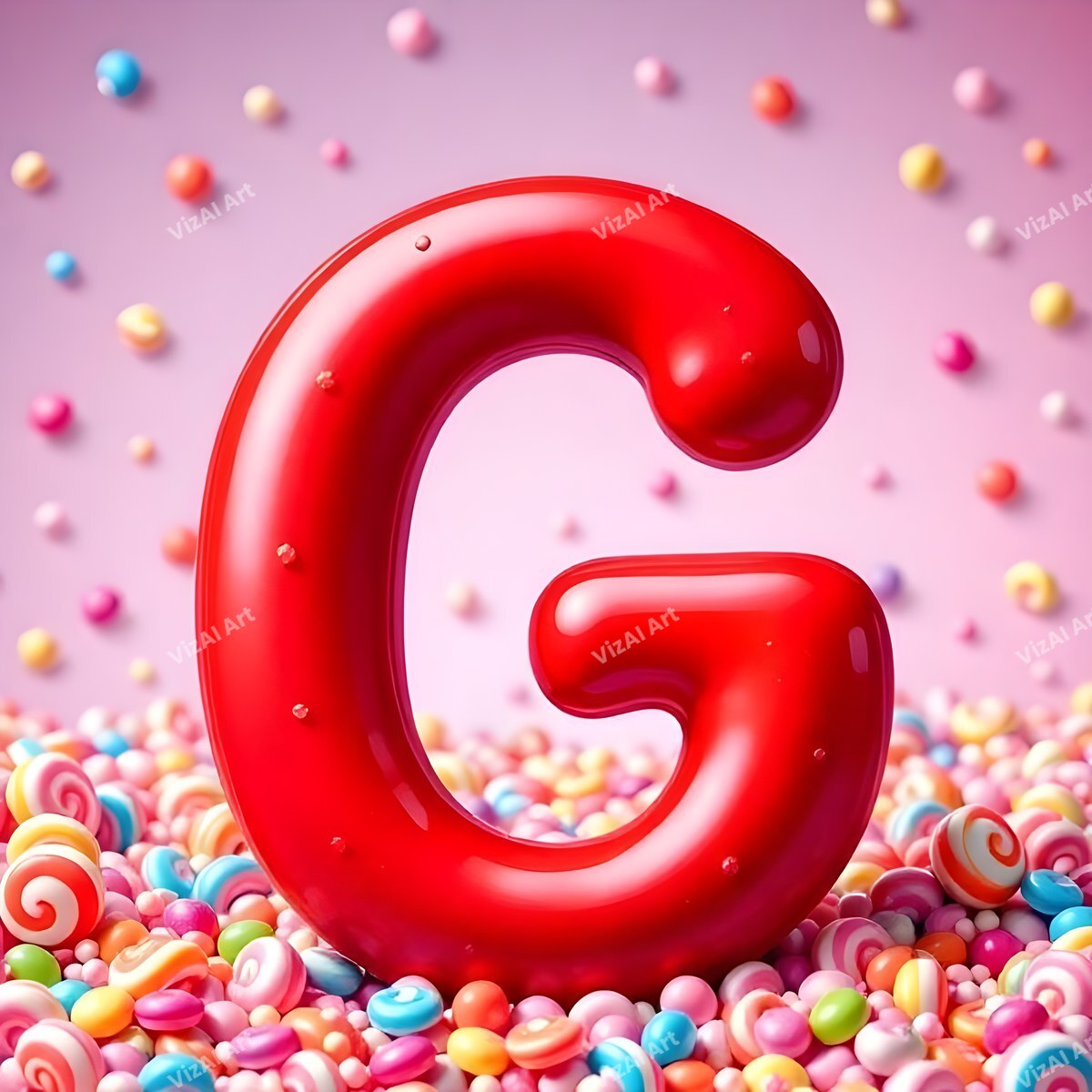 Candy alphabet letter G