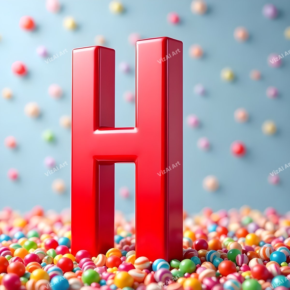 Candy alphabet letter H