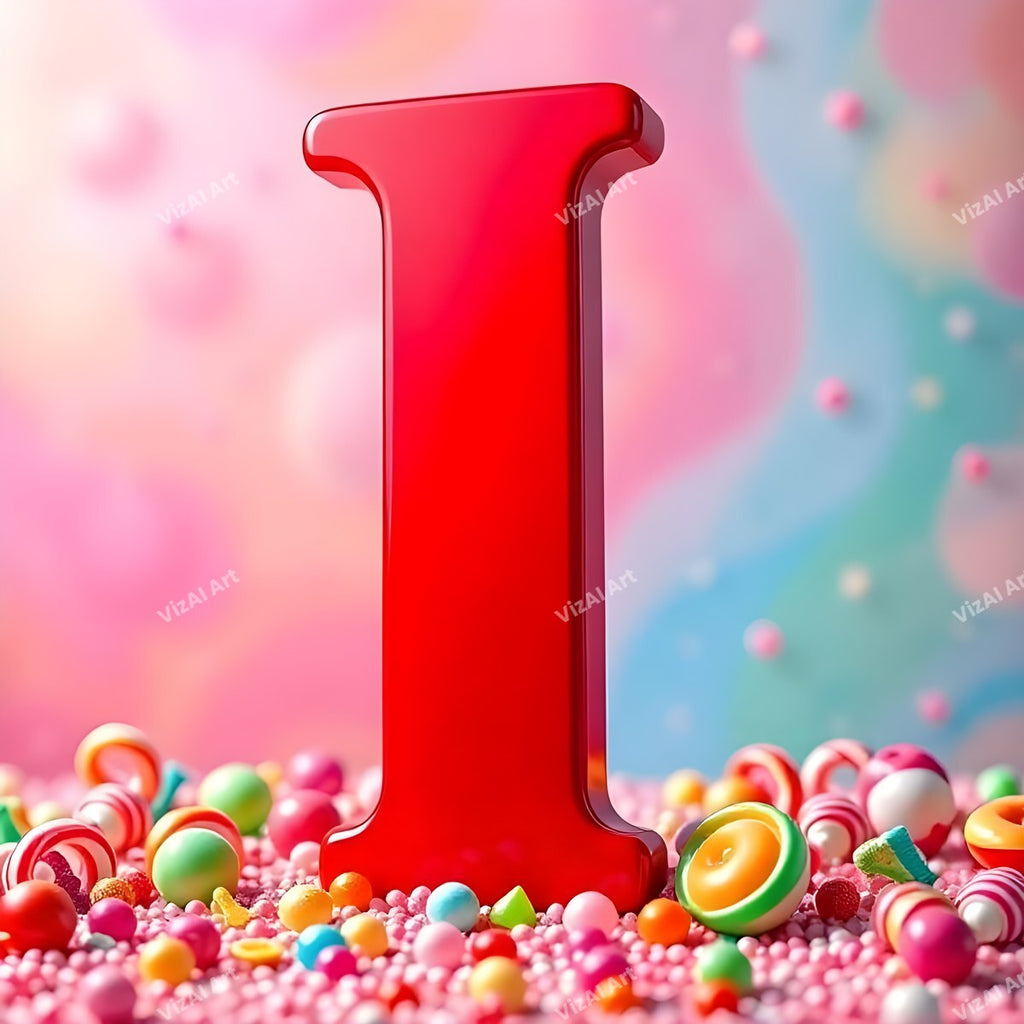 Candy alphabet letter I