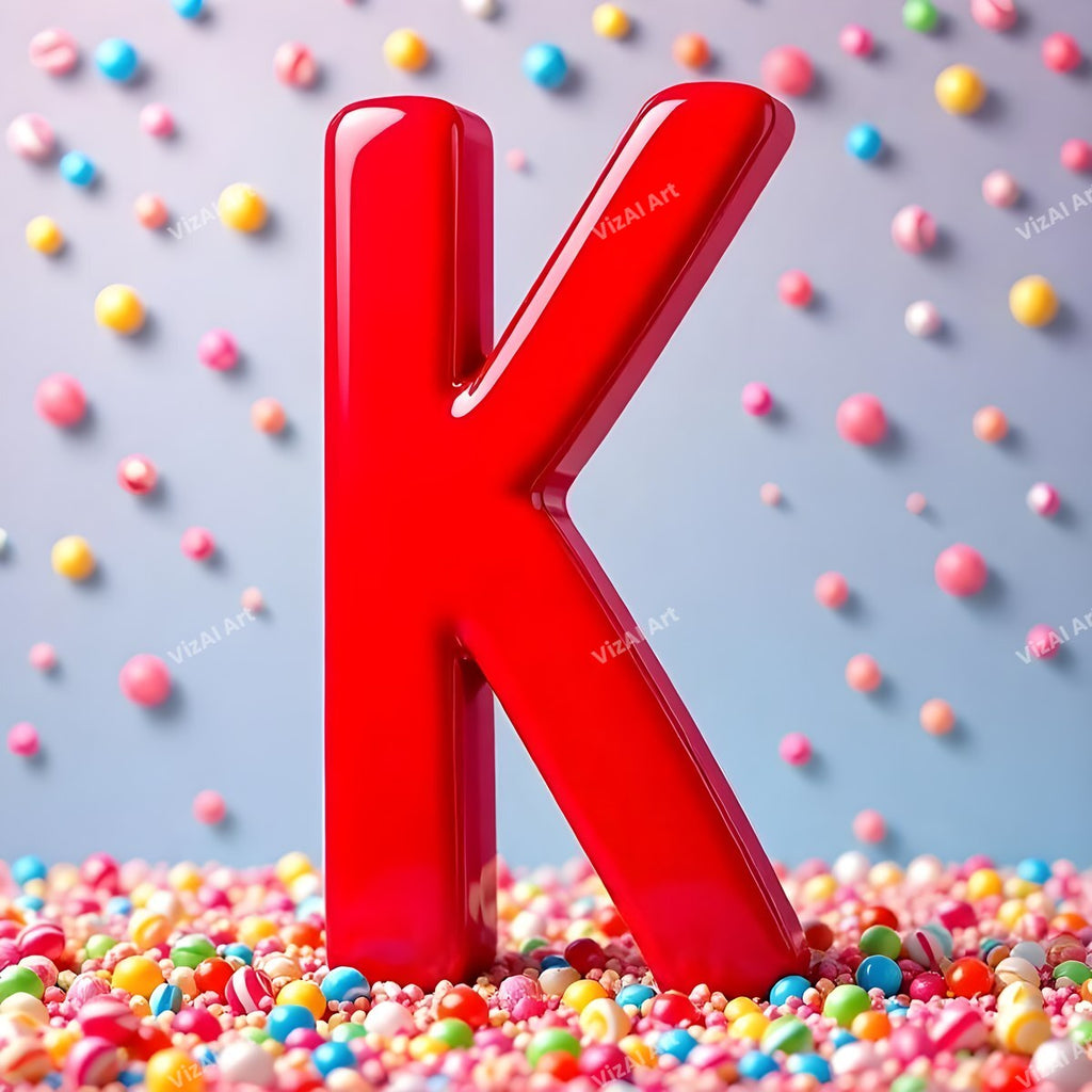 Candy alphabet letter K