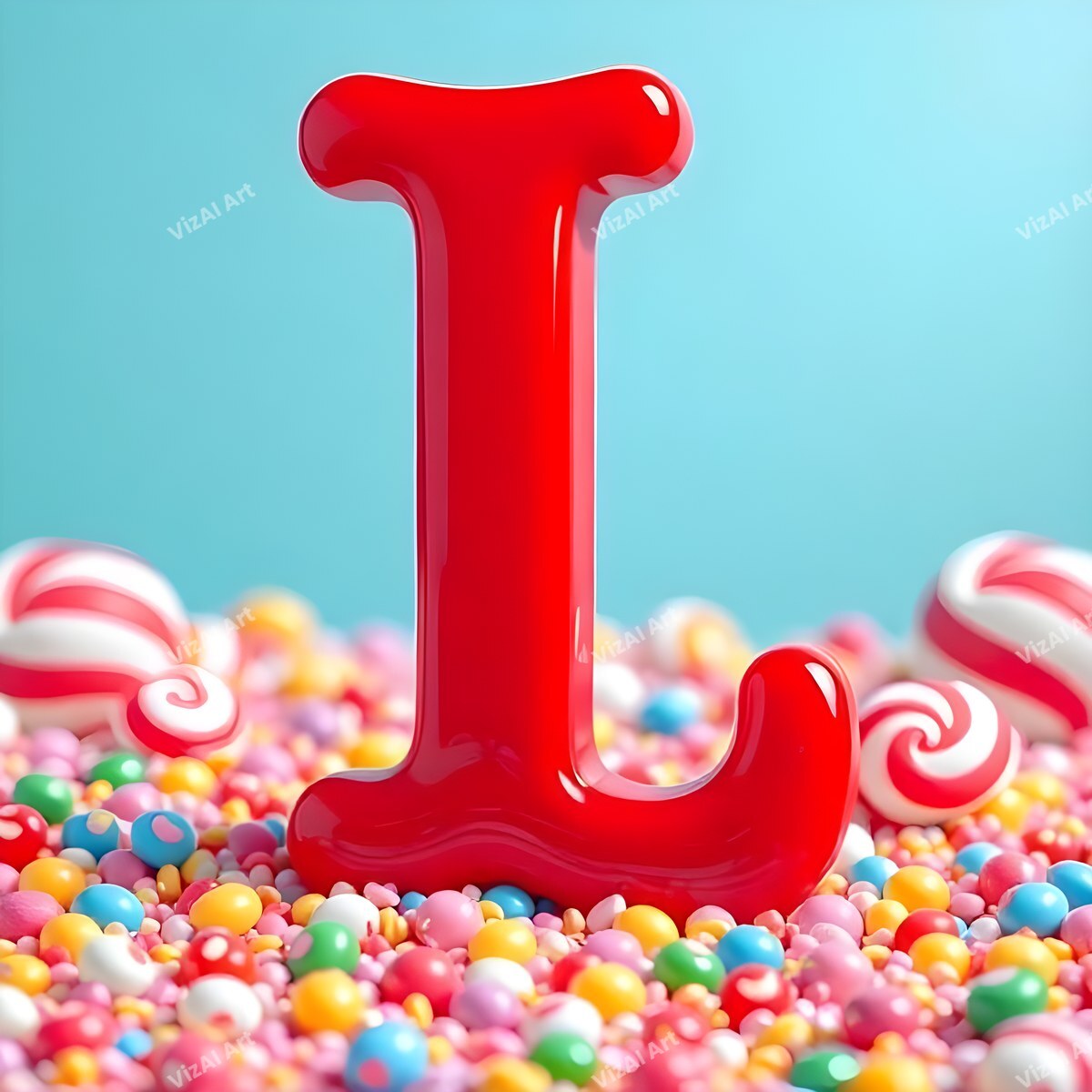 Candy alphabet letter L