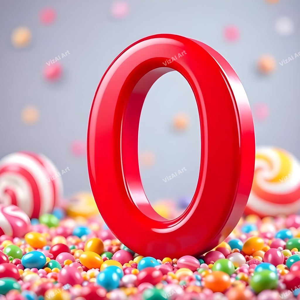Candy alphabet letter O