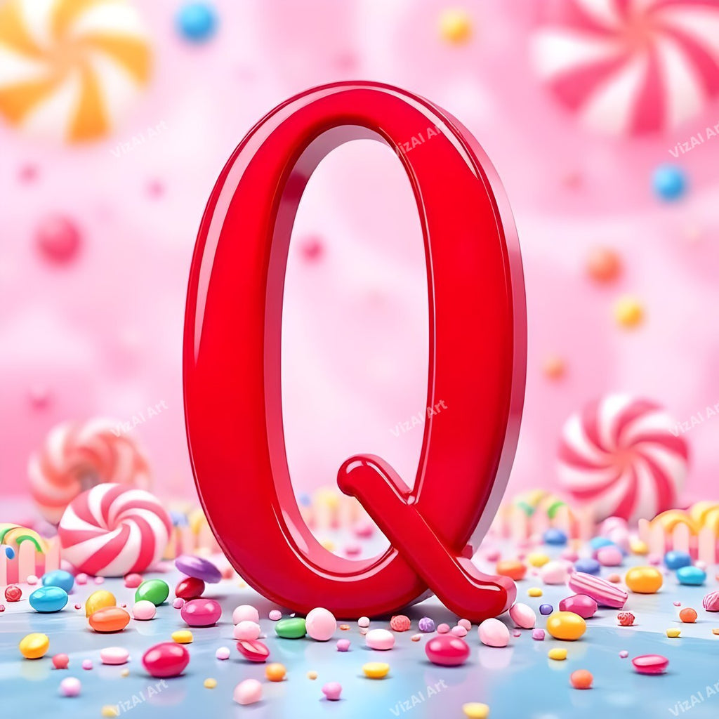 Candy alphabet letter Q