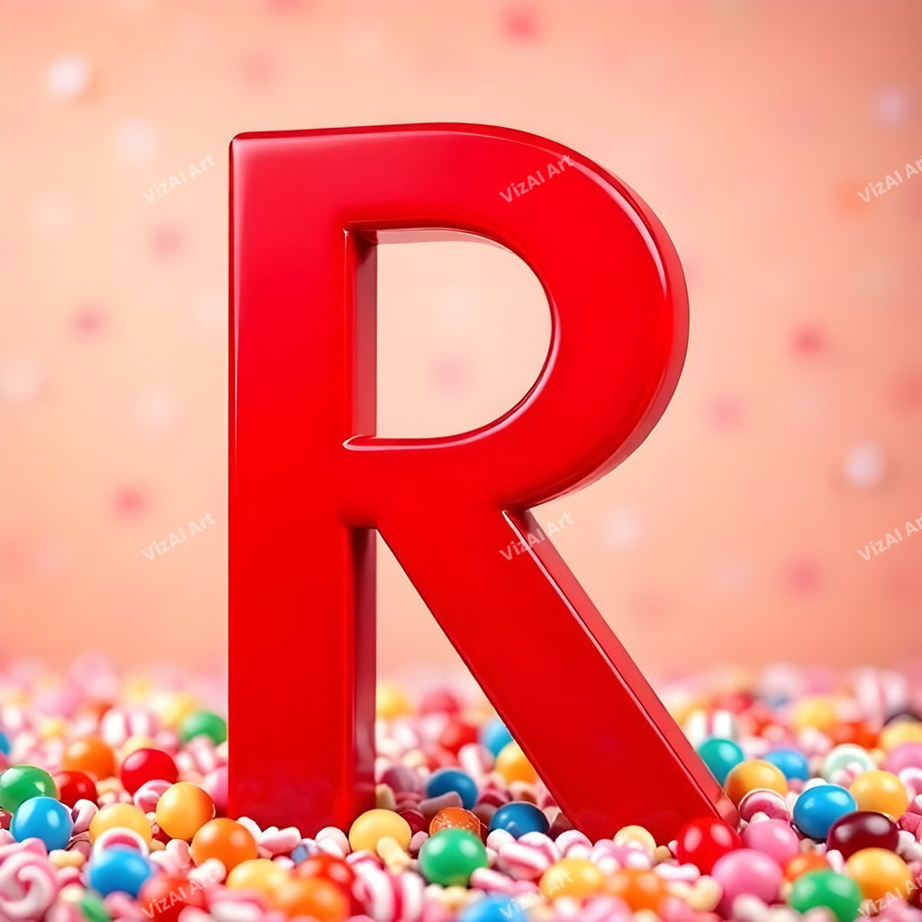 Candy alphabet letter R