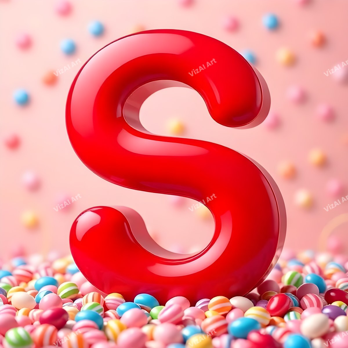 Candy alphabet letter S