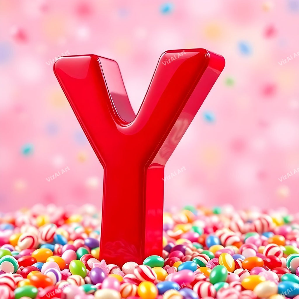 Candy alphabet letter Y
