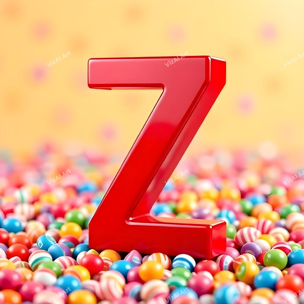 Candy alphabet letter Z