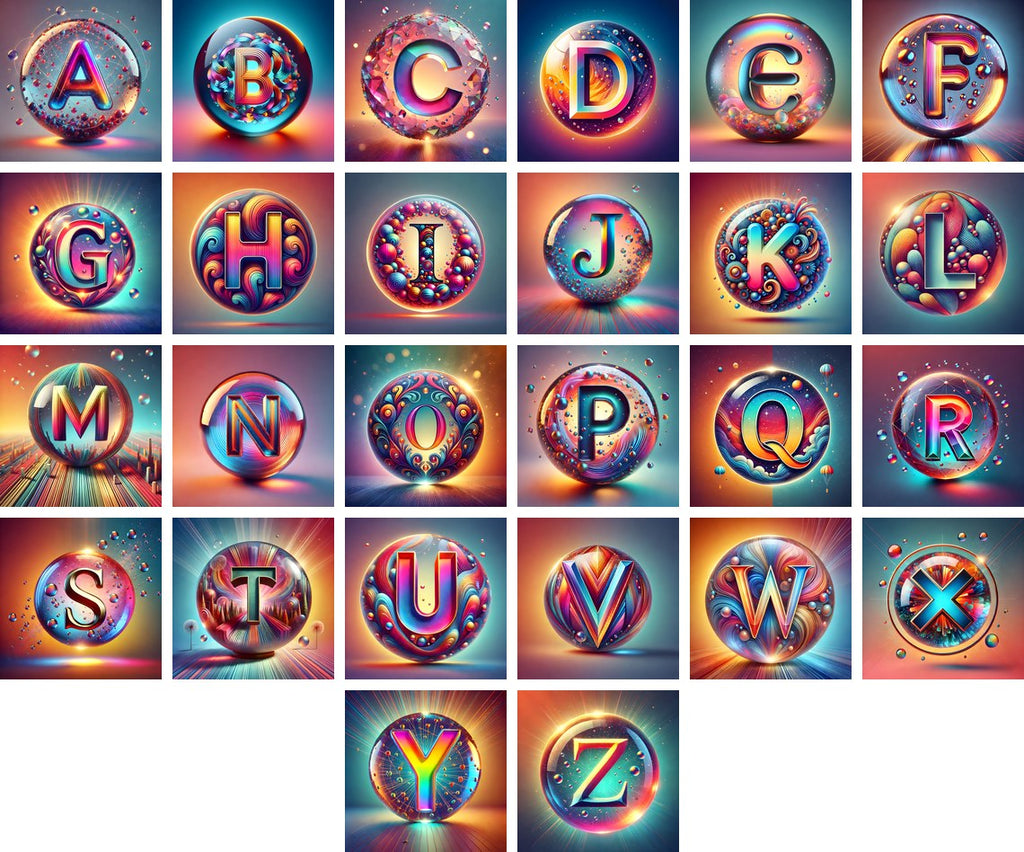 Crystal Ball alphabet — all 26 letters