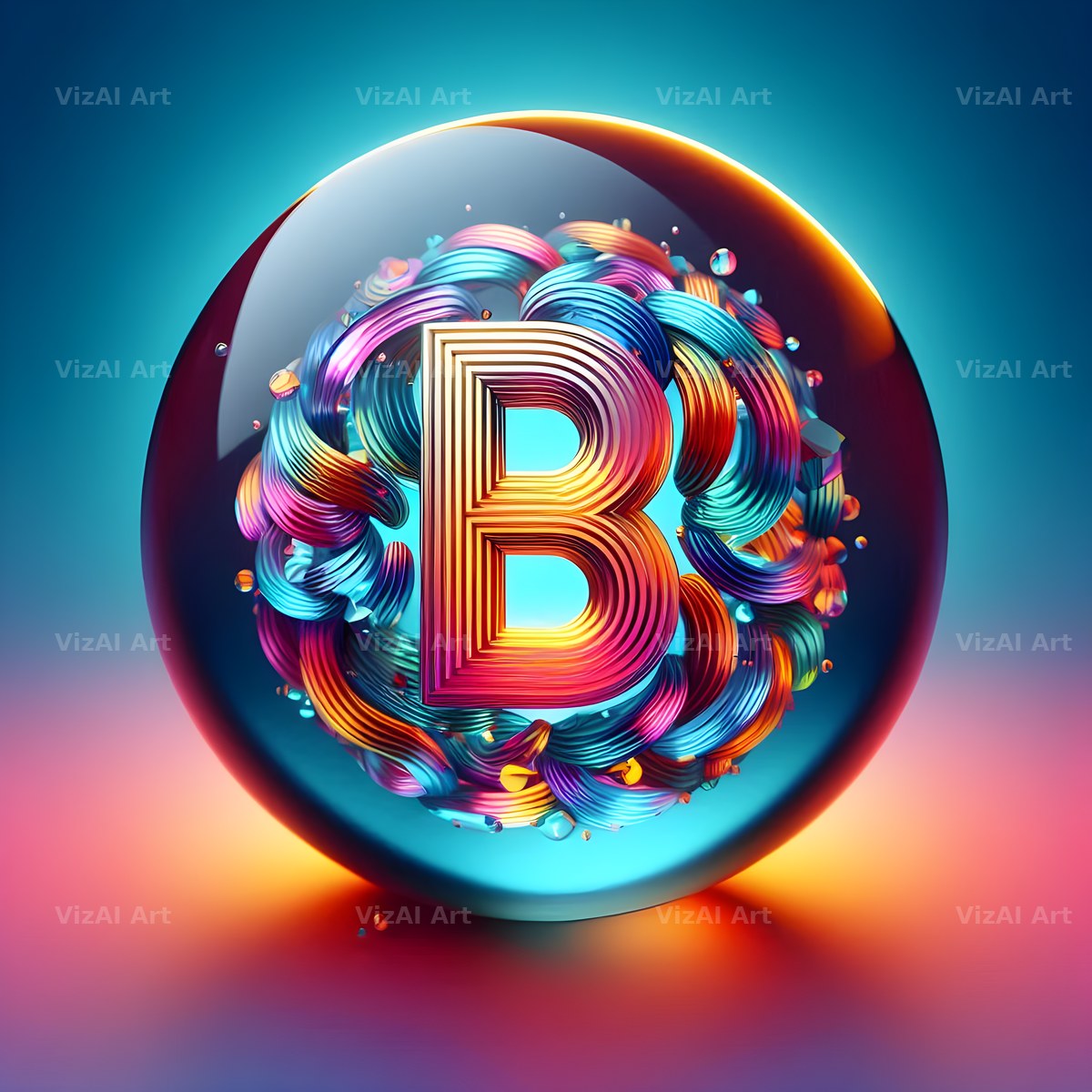 Crystal Ball alphabet letter B
