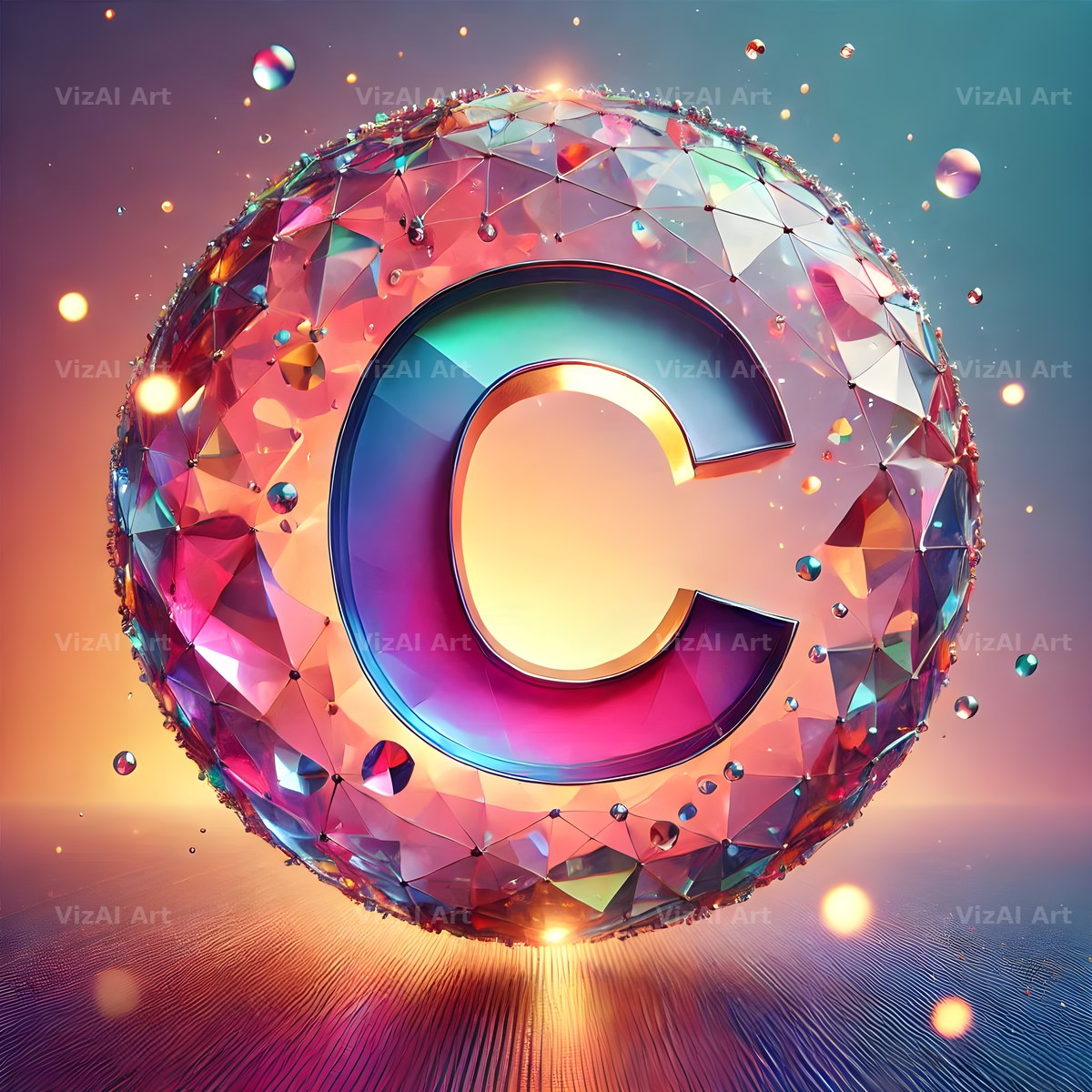 Crystal Ball alphabet letter C