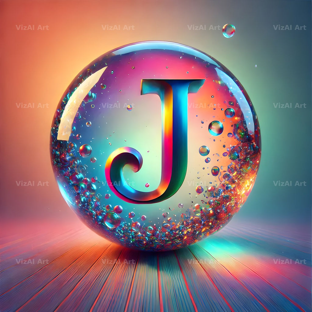 Crystal Ball alphabet letter J