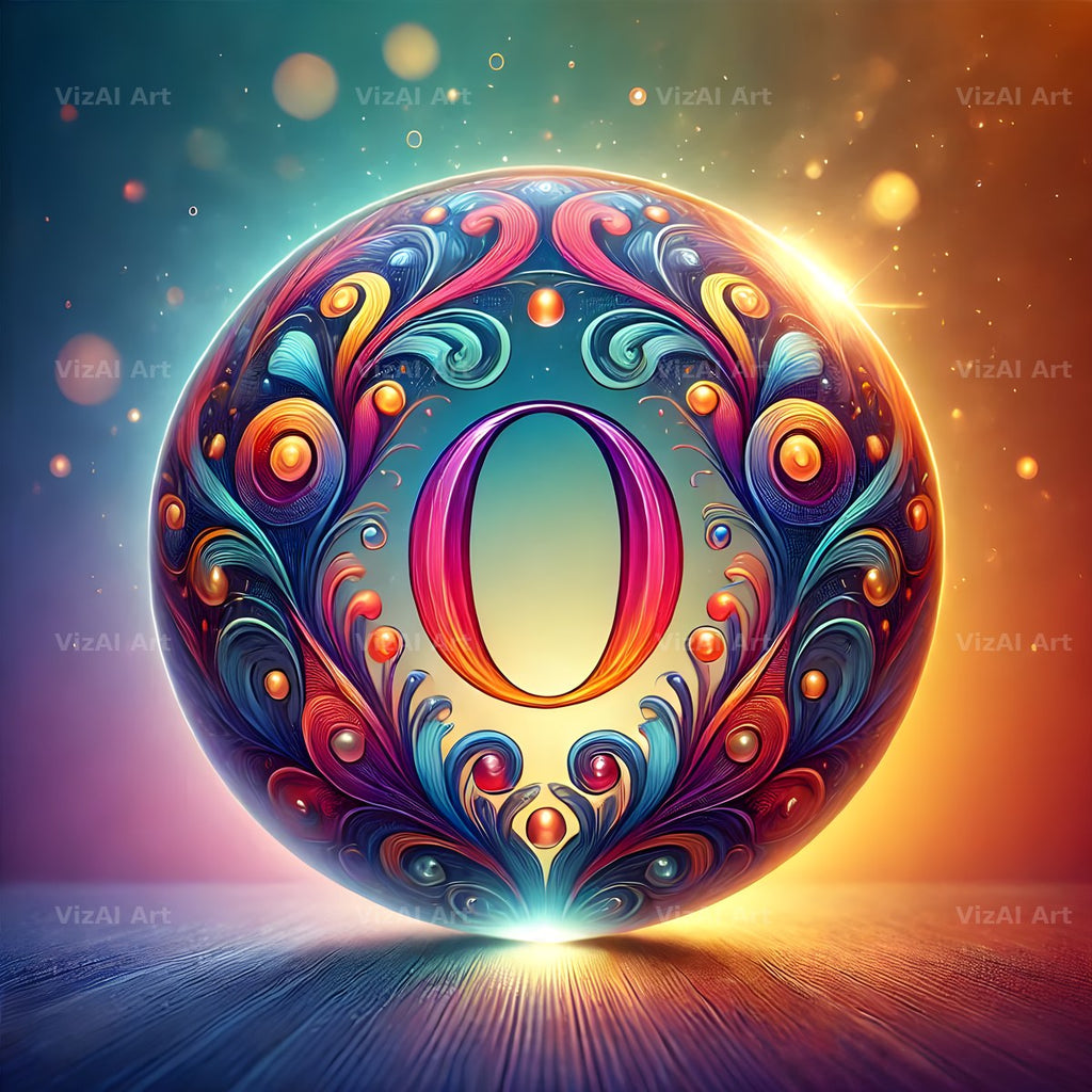 Crystal Ball alphabet letter O
