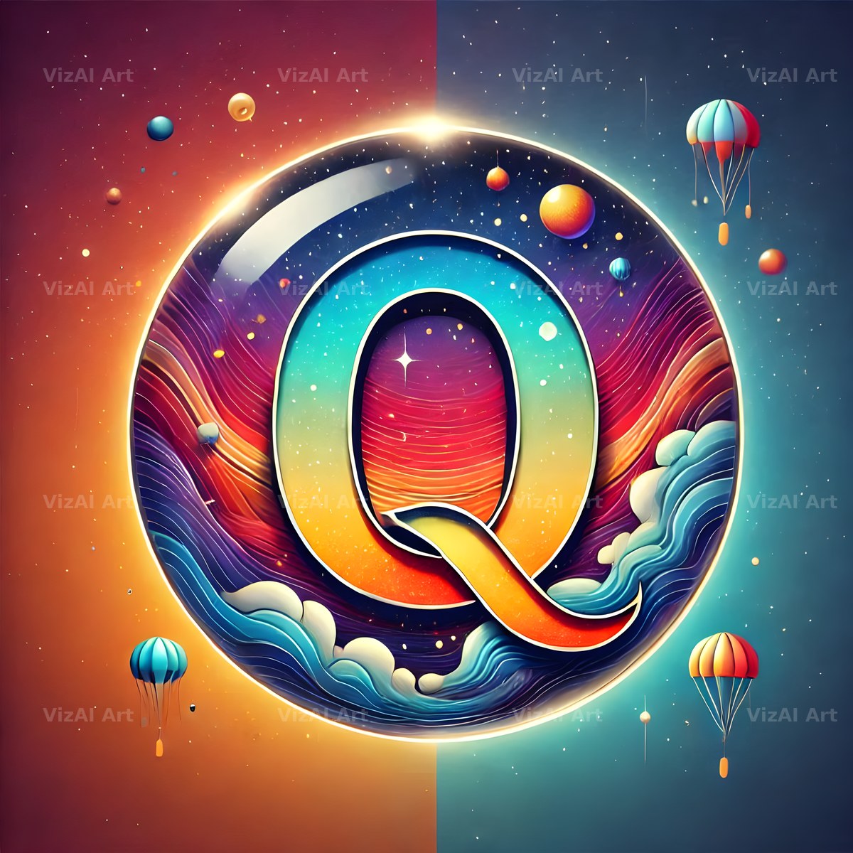 Crystal Ball alphabet letter Q