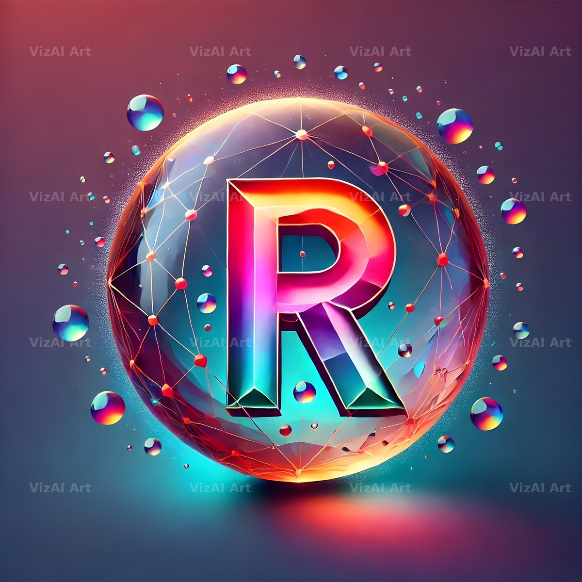 Crystal Ball alphabet letter R
