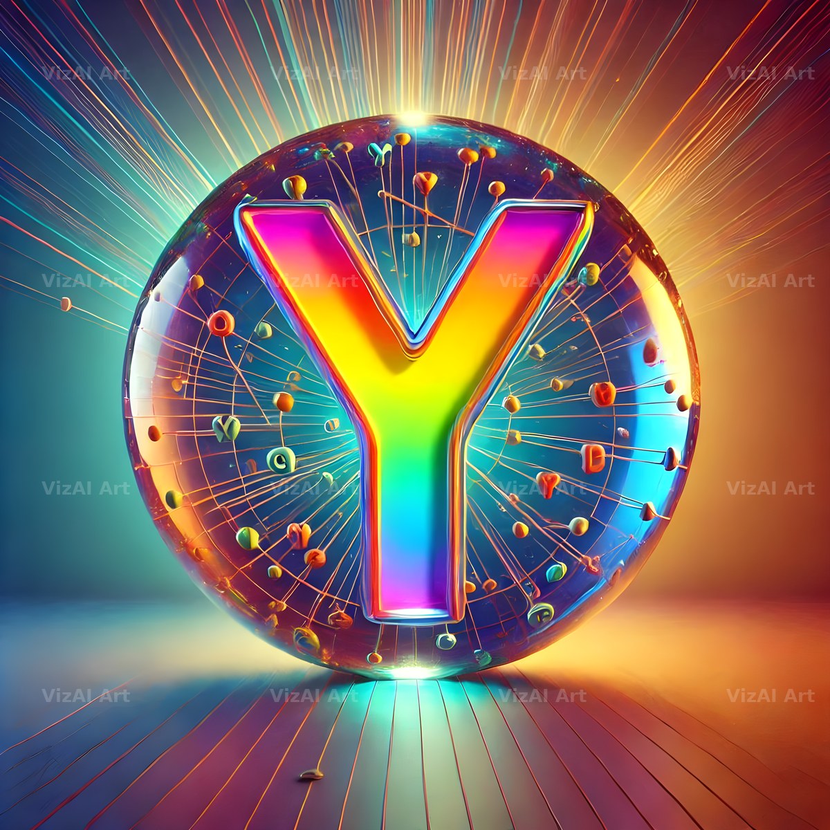 Crystal Ball alphabet letter Y