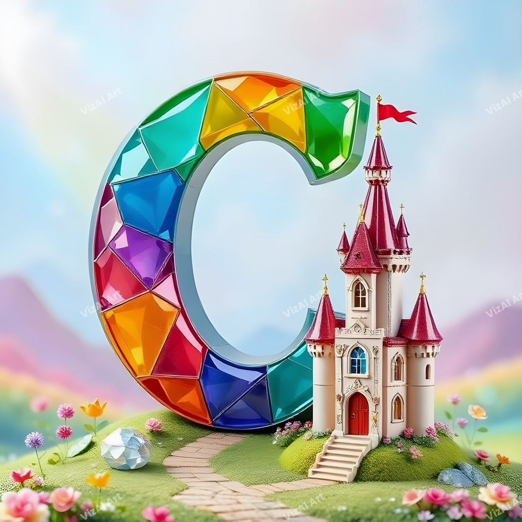 Fairytale Castle alphabet letter C